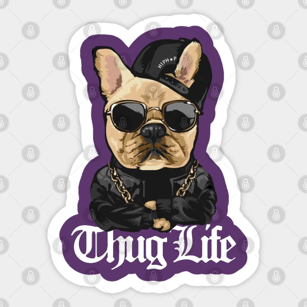 Thug life dog hoodie top